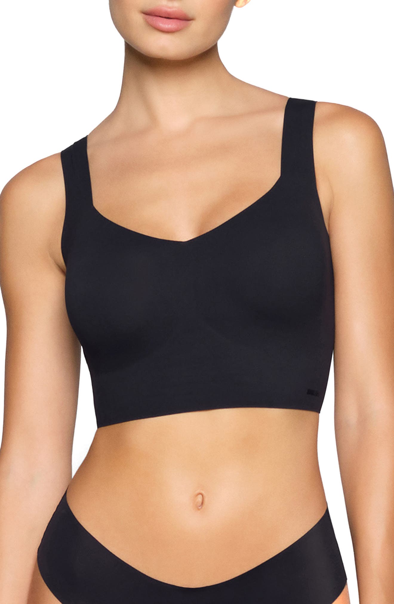 Naked Wireless Plunge Longline Bra