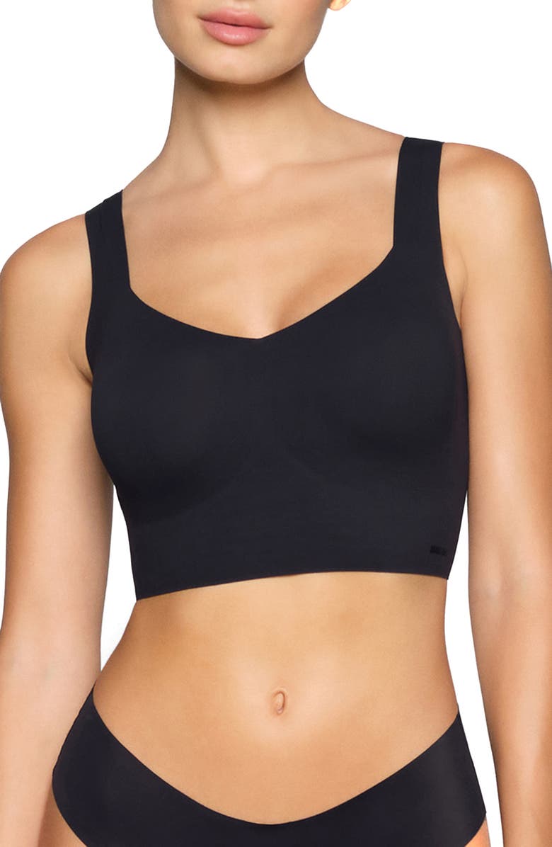 SKIMS Naked Wireless Plunge Longline Bra, Main, color,