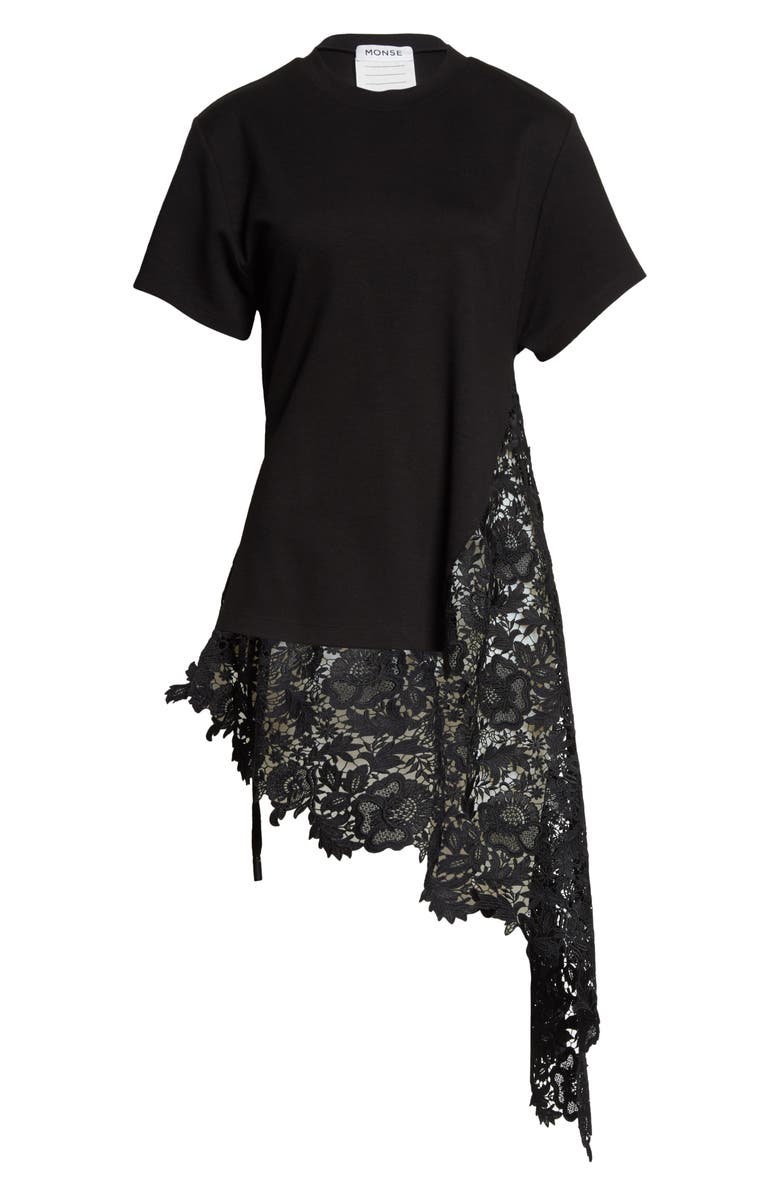 MONSE Lace Drawstring T-Shirt, Alternate, color, 