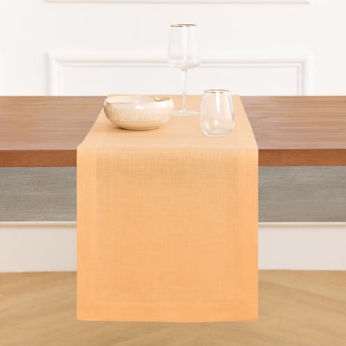 Solino Home Linen Table Runner In Orange