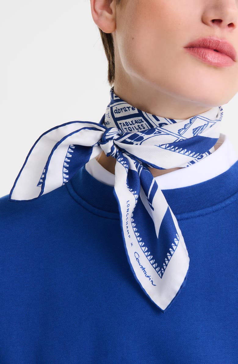 Longchamp Les Artisans de Paris Square Silk Scarf, Alternate, color, 