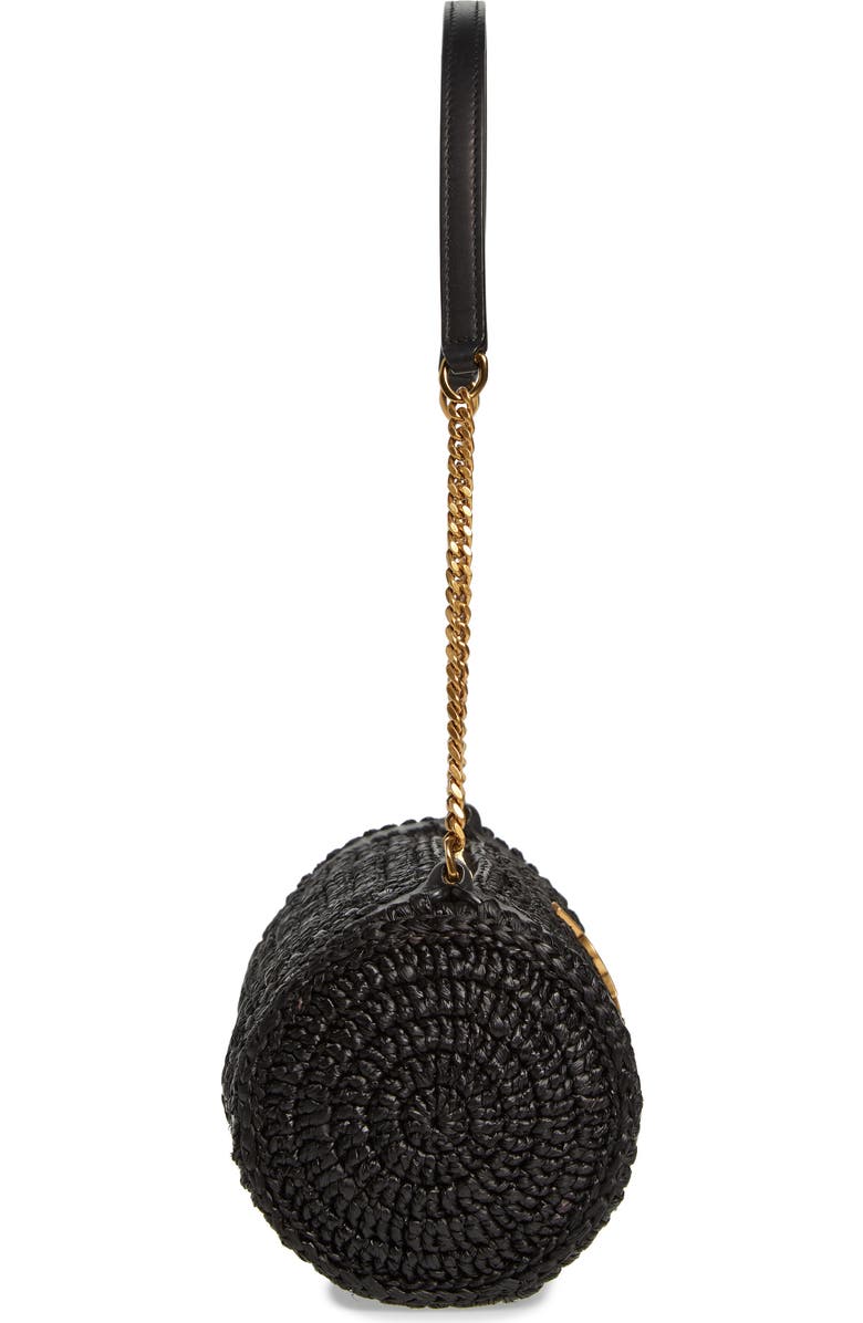 Saint Laurent Small Sade Raffia Tube Bag, Alternate, color,