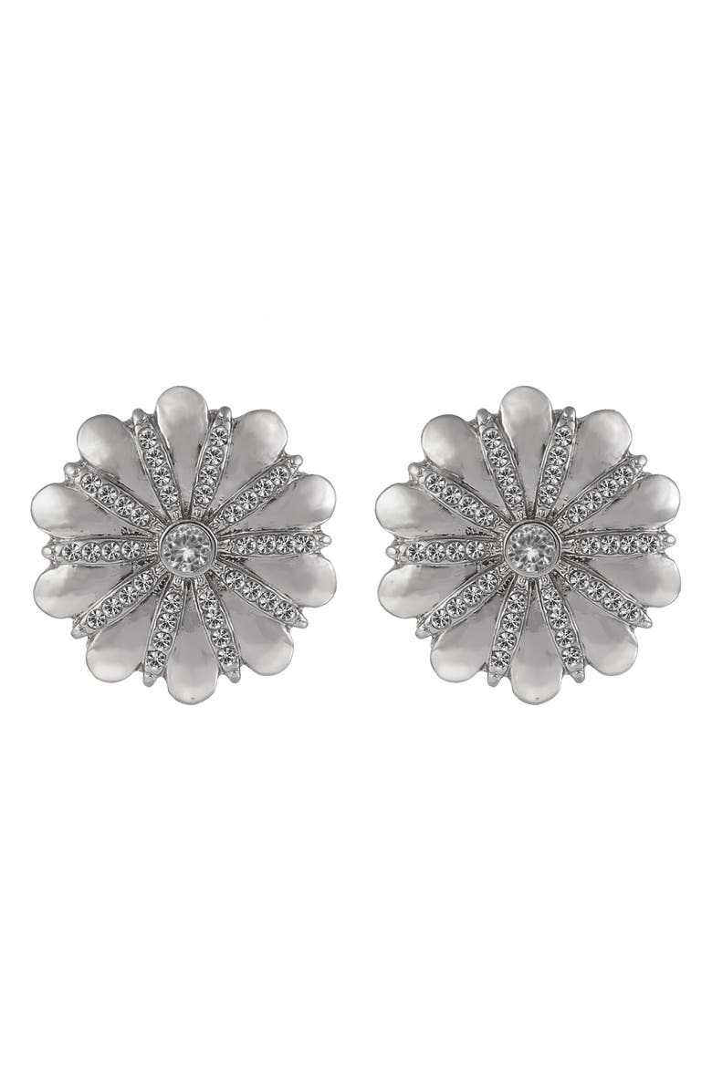 Laundry by Shelli Segal Crystal Flower Stud Earrings, Alternate, color, 
