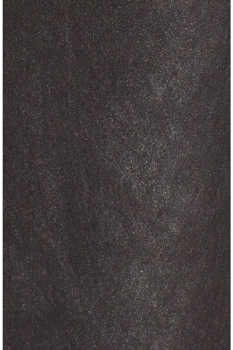 Modern Stretch Leather Pencil Skirt, Alternate, color, BLACK