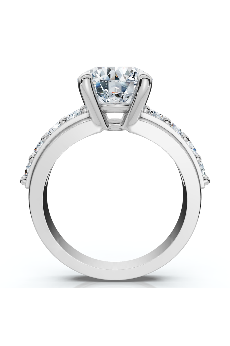 2ct Round Diamond Solitaire Engagement Ring 14k Gold Lab Grown, Alternate, color, 14k White Gold