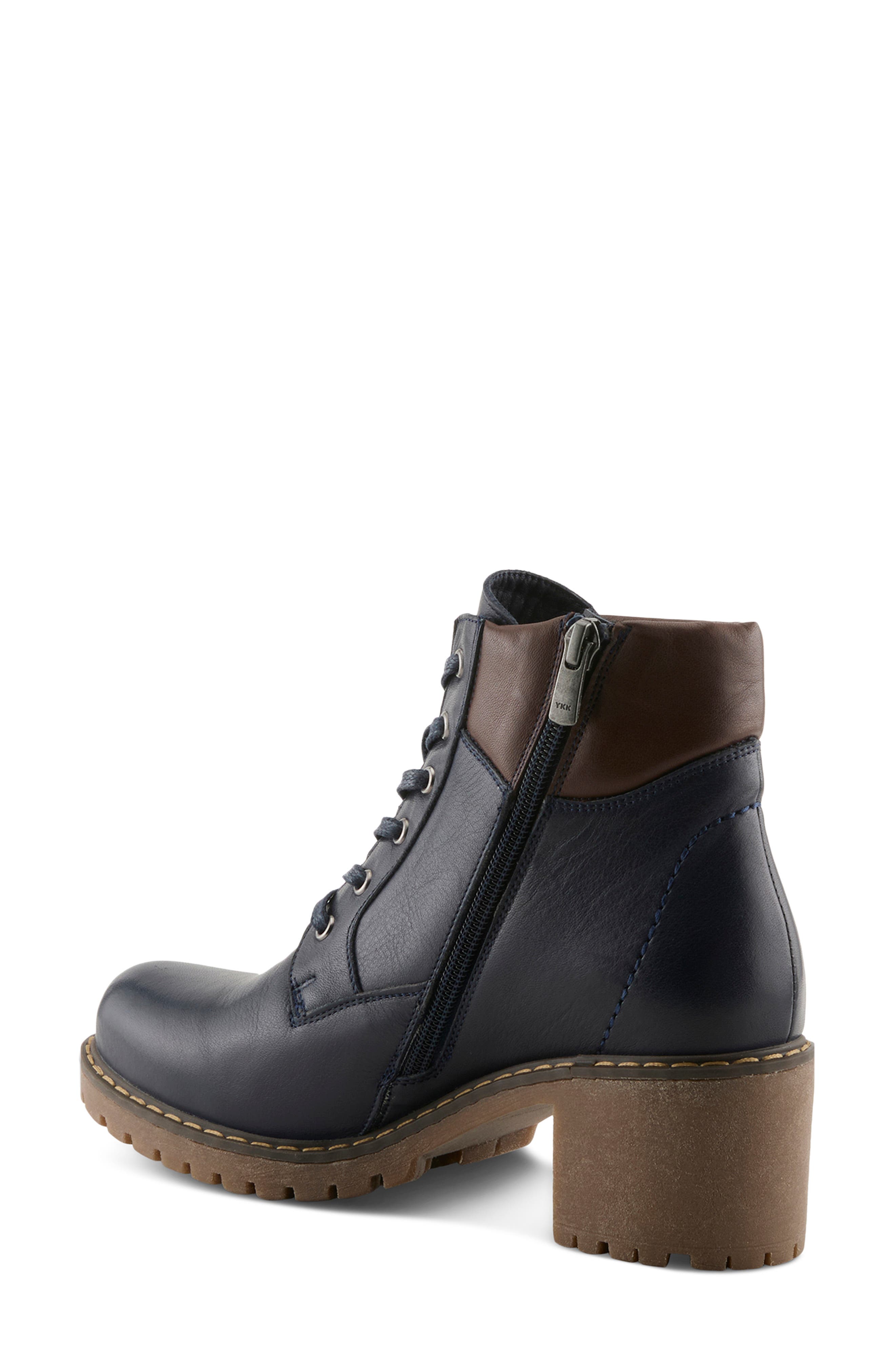 Alpina Leather Bootie, Alternate, color, NAVY MULTI