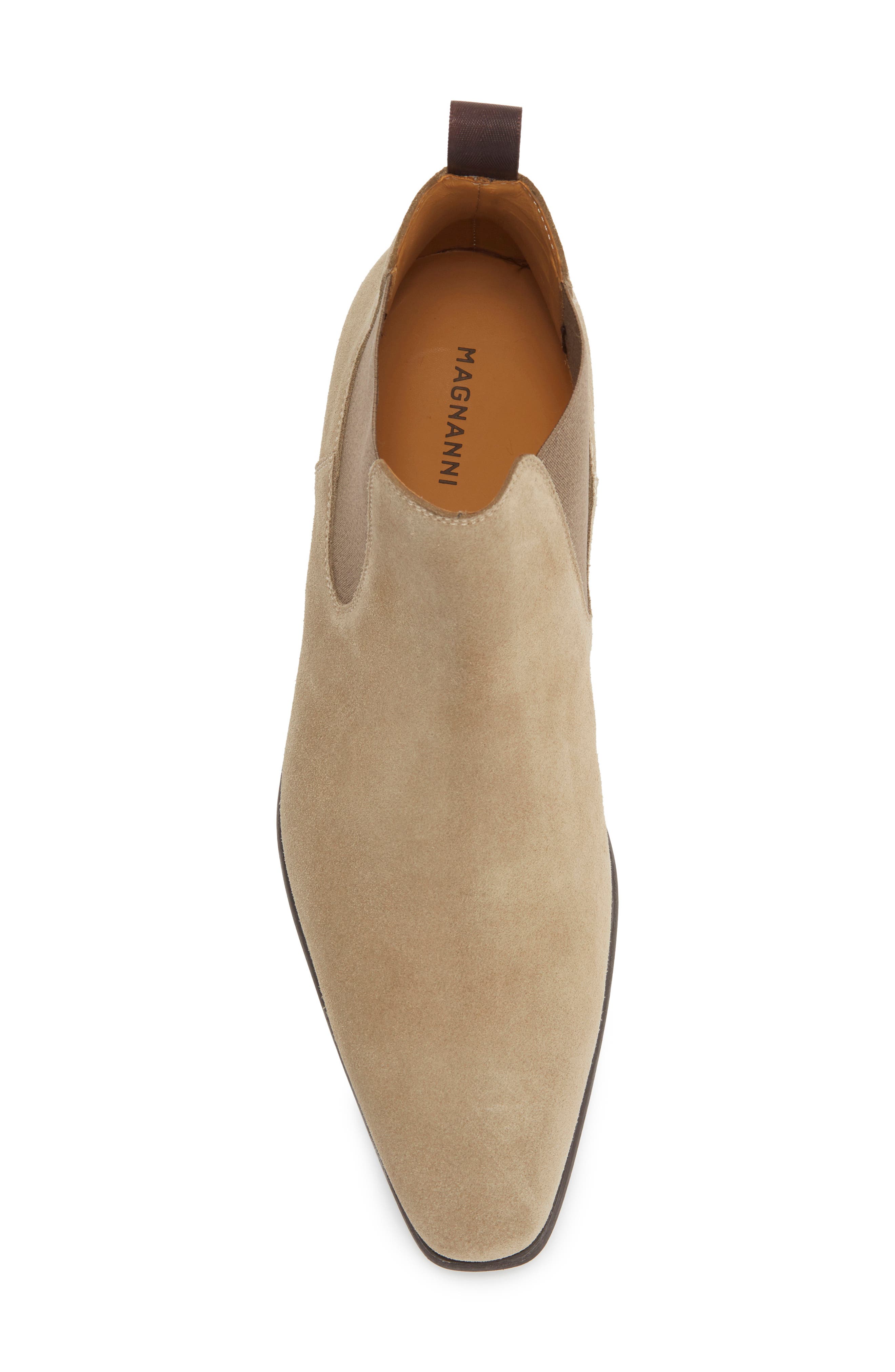 Magnanni Shaw Suede Chelsea Boot, Alternate, color, Taupe
