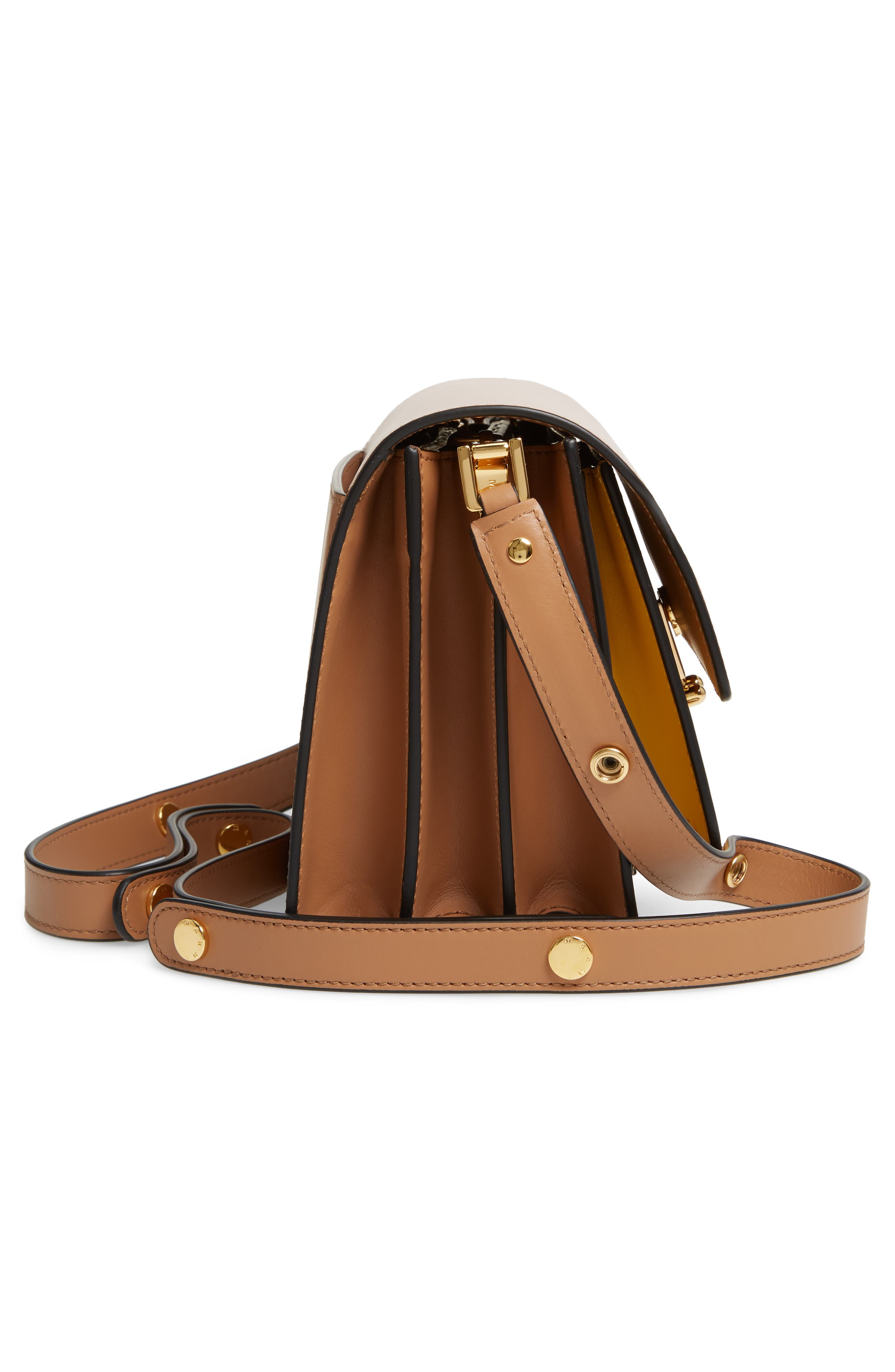 Marni Trunk Colorblock Leather Shoulder Bag, Alternate, color, 