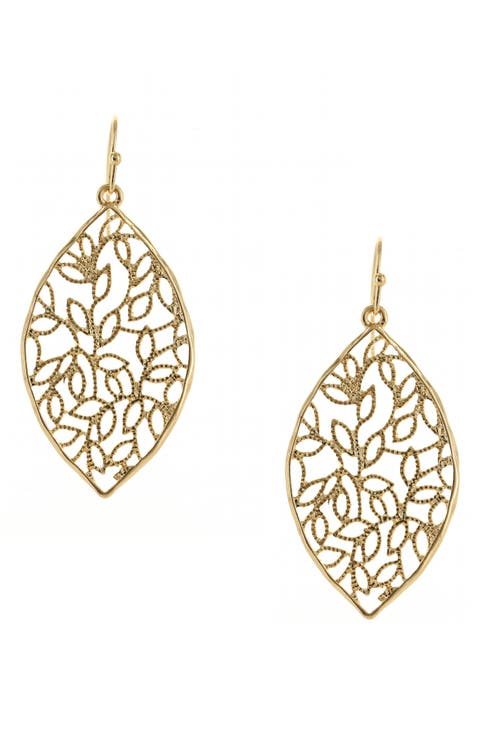 Vine & Leaf Drop Earrings