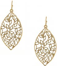 OLIVIA WELLES Vine & Leaf Drop Earrings