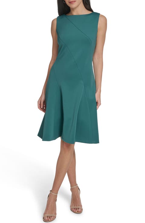 Fit & Flare Scuba Dress