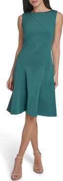 Calvin Klein Fit & Flare Scuba Dress