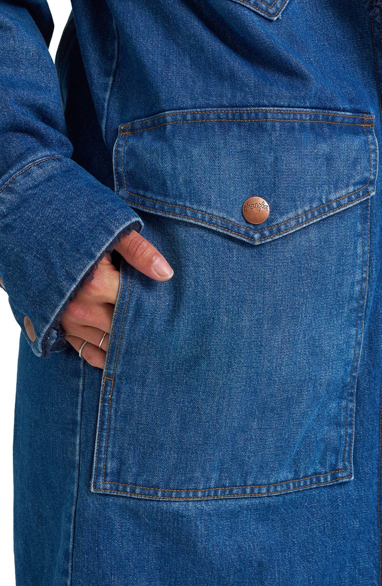 Wrangler Oversize Denim Bomber Jacket, Alternate, color, Azurite