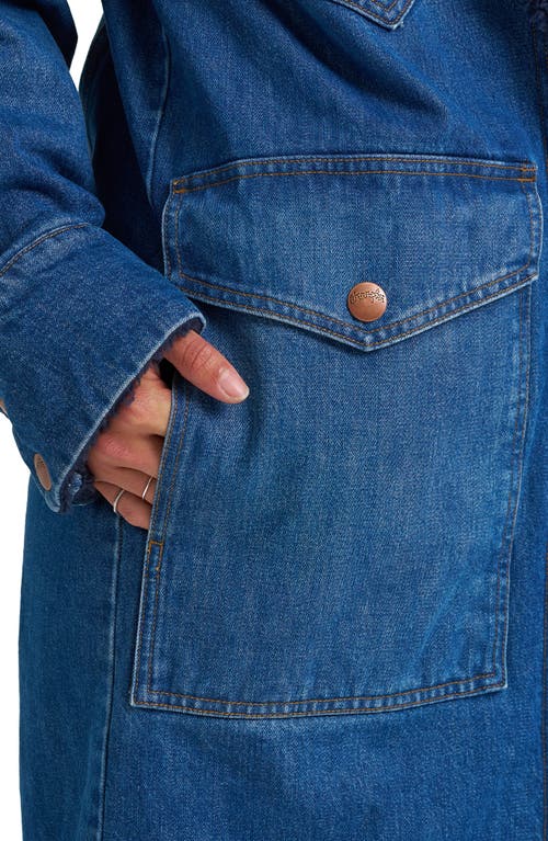 Wrangler Oversize Denim Bomber Jacket In Blue