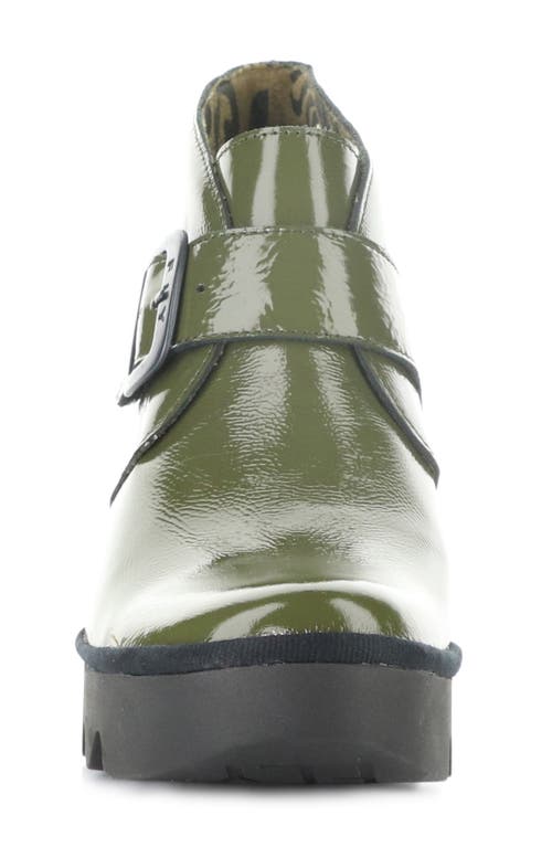 Fly London Birt Wedge Bootie In Green
