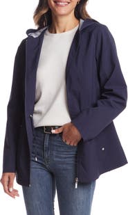 Gallery Water Resistant Hooded Raincoat