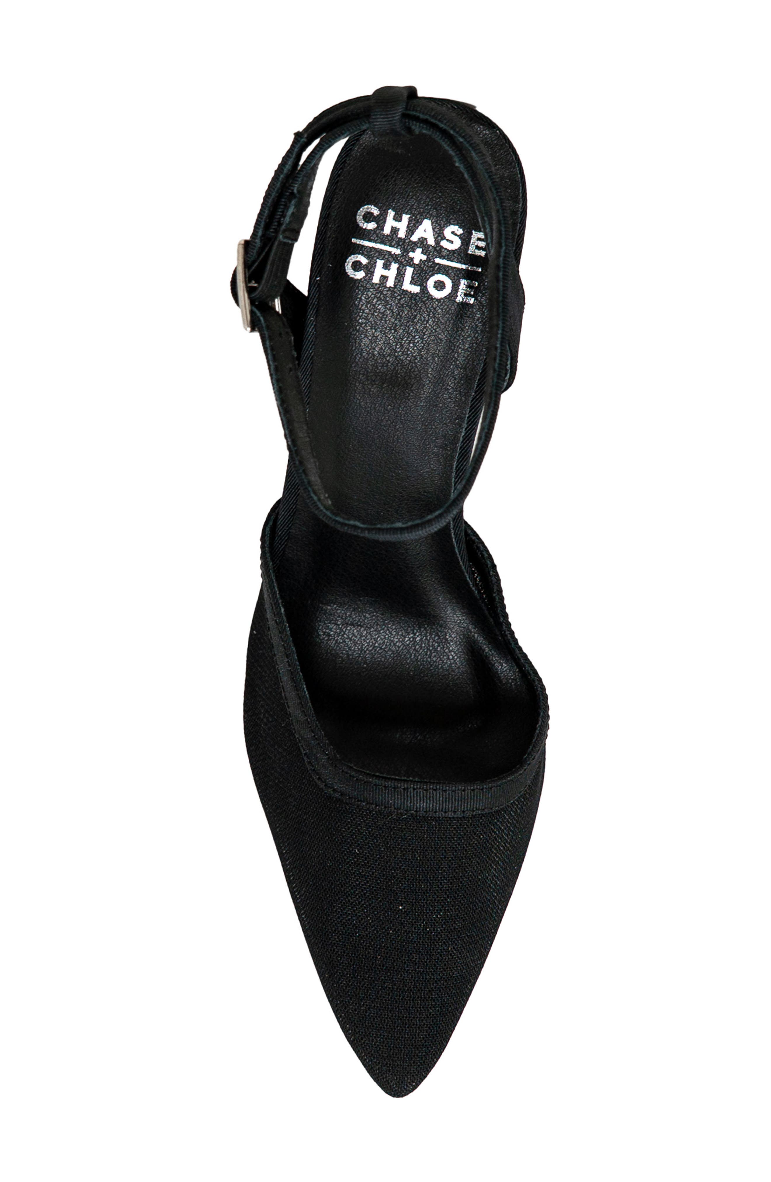 Sheer Mesh Pointed Toe Pump, Alternate, color, BLACK