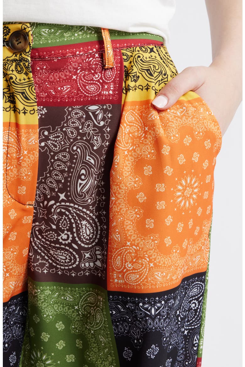 Never Taking These Off Colorblock Bandana Wide Leg Pants, Alternate, color, MULTICOLOR BANDANA