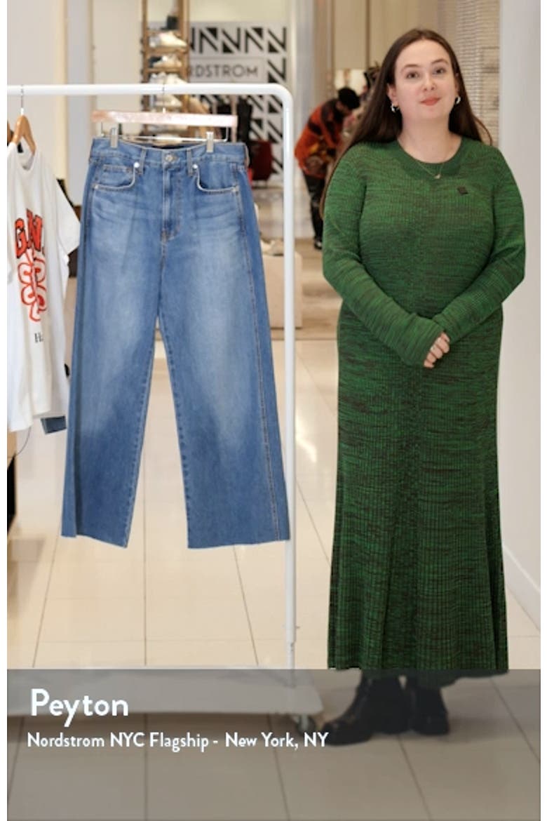 Taylor Raw Hem High Waist Crop Wide Leg Jeans video