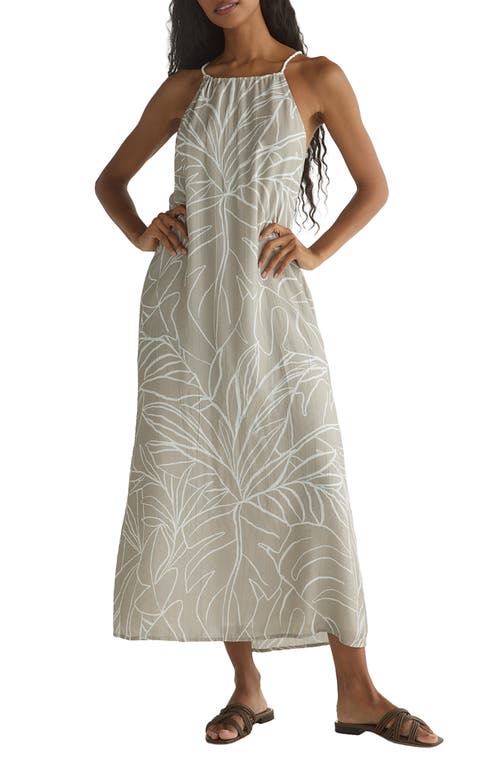 Bella Dahl Maxi Halter Dress In Tropical Print