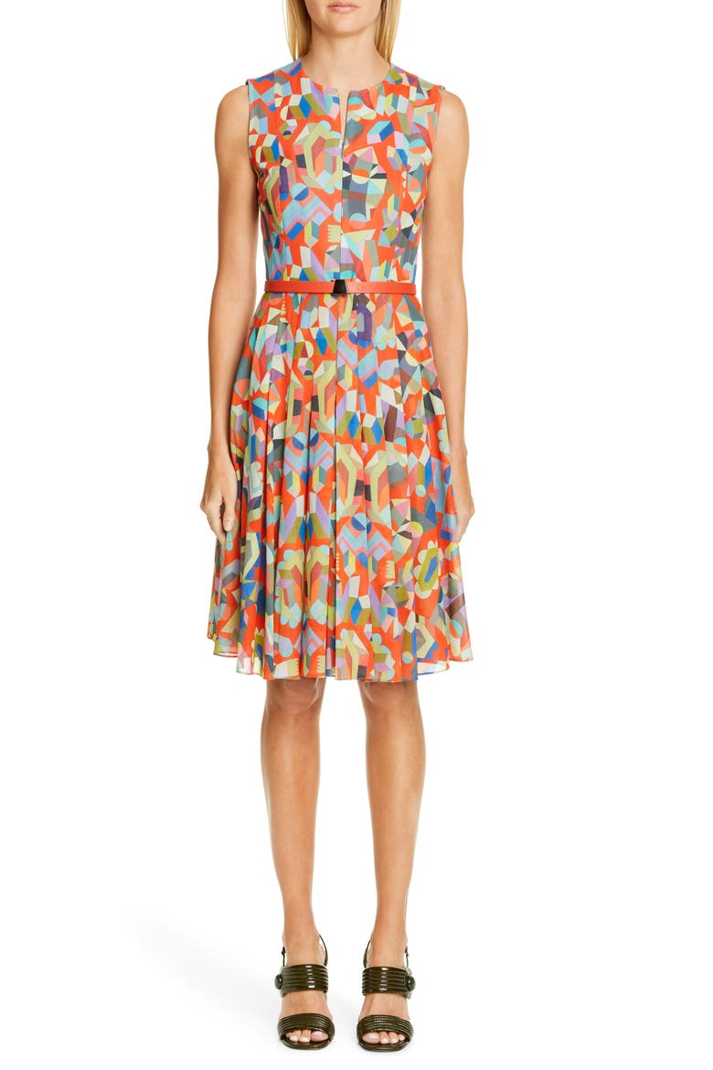 Summer Print Cotton Voile Dress, Main, color, MULTICOLOR