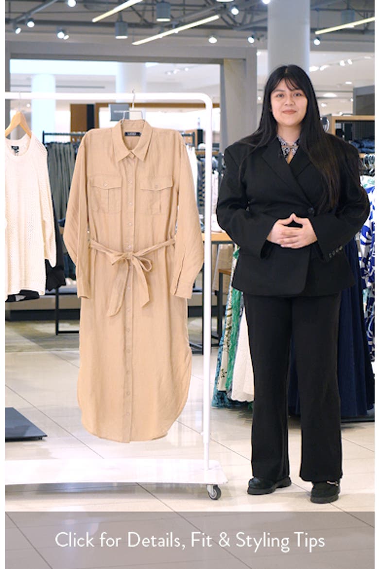 Long Sleeve Linen Shirtdress video
