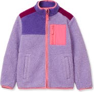 Lands' End Kids High Pile Contrast Full Zip Up Jacket