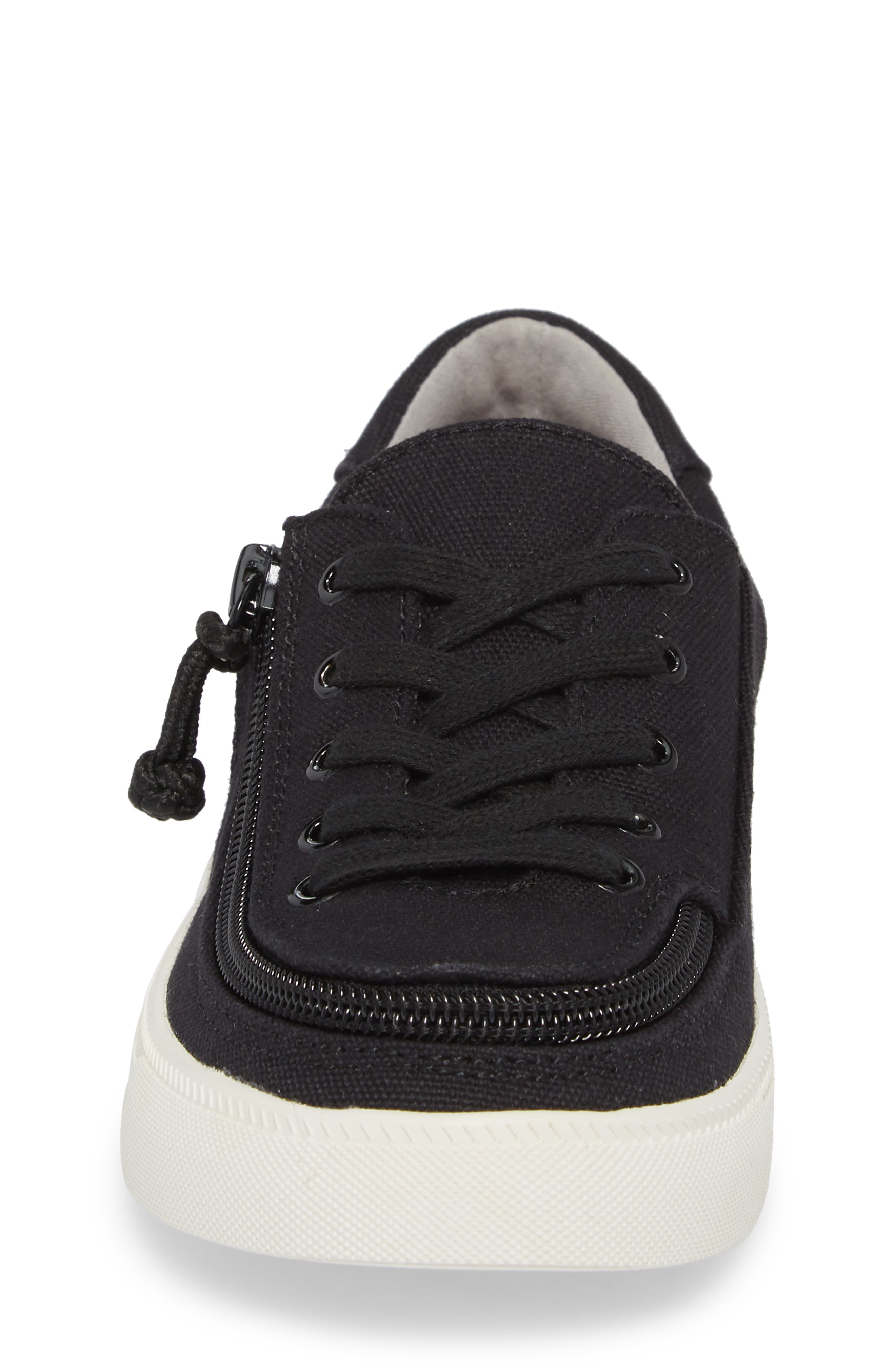 Classic Zip Around Low Top Sneaker, Alternate, color, BLACK