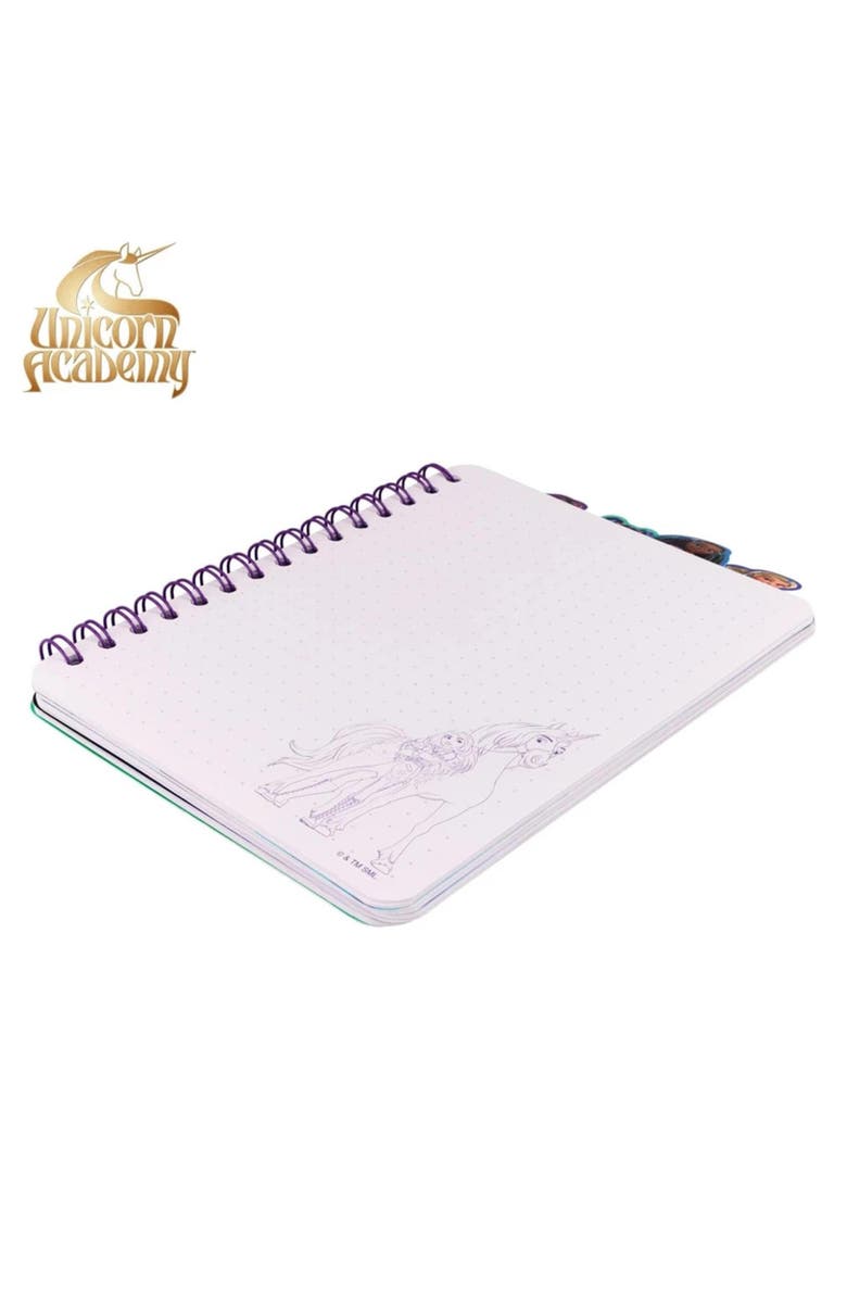 Inkology 4 Tab Journal, Unicorn Academy, 160 Pages, Spiral Notebook, Kids 3+, Alternate, color, Multicolored