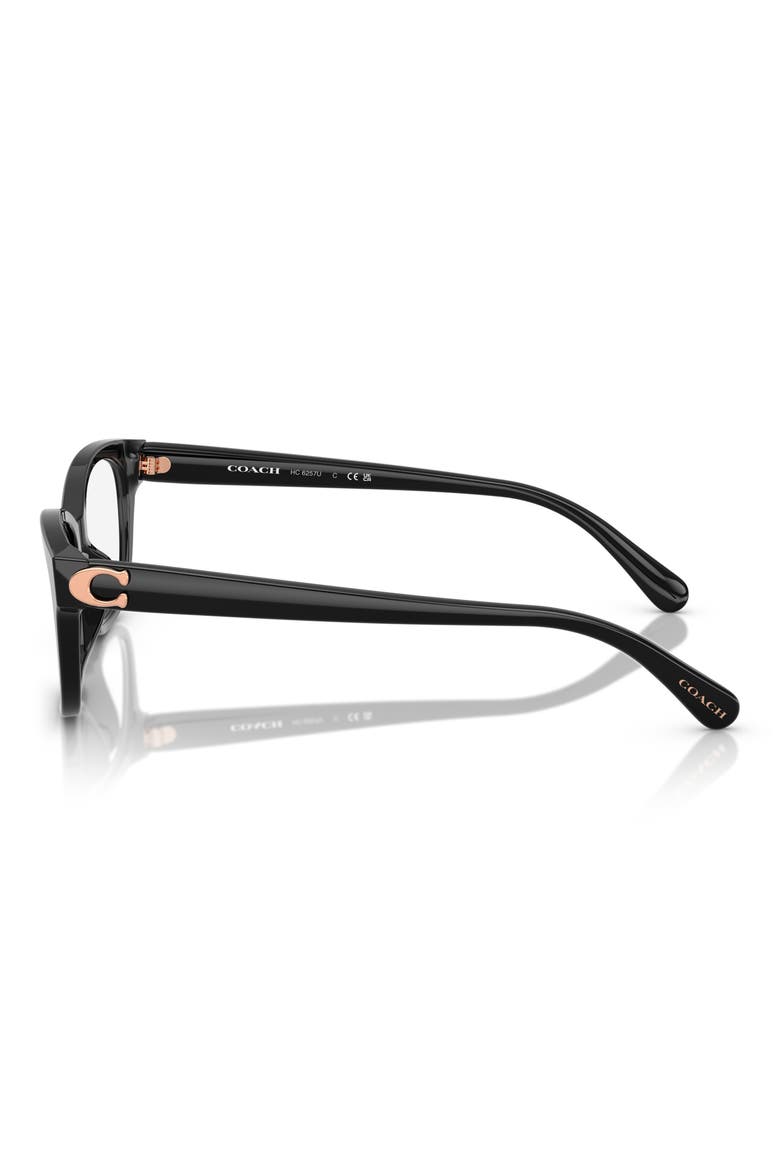 51mm Square Optical Glasses, Alternate, color, BLACK