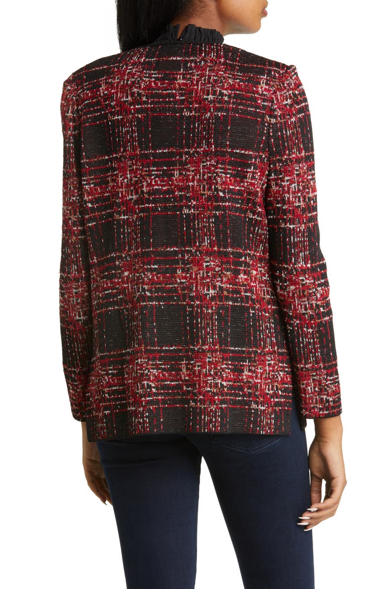 Ming Wang Braided Trim Tweed Jacket, Alternate, color, 