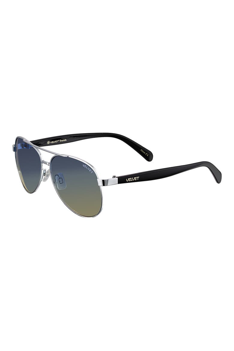 Bonnie 52mm Gradient Aviator Sunglasses, Alternate, color, SILVER/GRADIENT