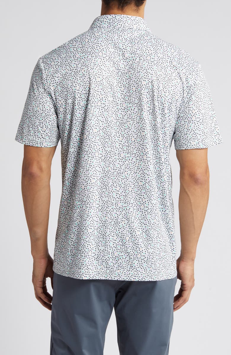 Swannies Wyatt Scatter Print Golf Polo, Alternate, color, Glacier