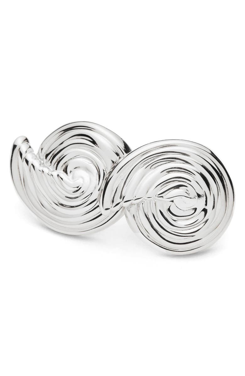 Missoma Small Spiral Stud Earrings, Alternate, color, Silver