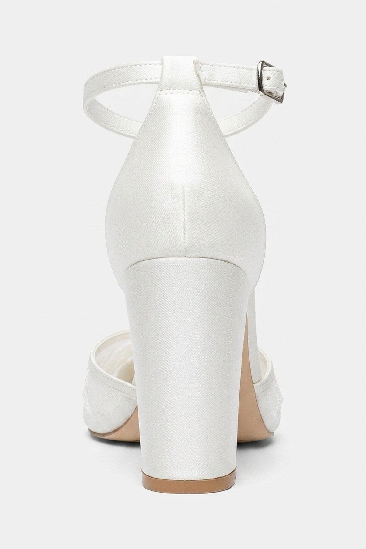 Lucienne Block Heel Ankle Strap Bridal Pump, Alternate, color, Ivory
