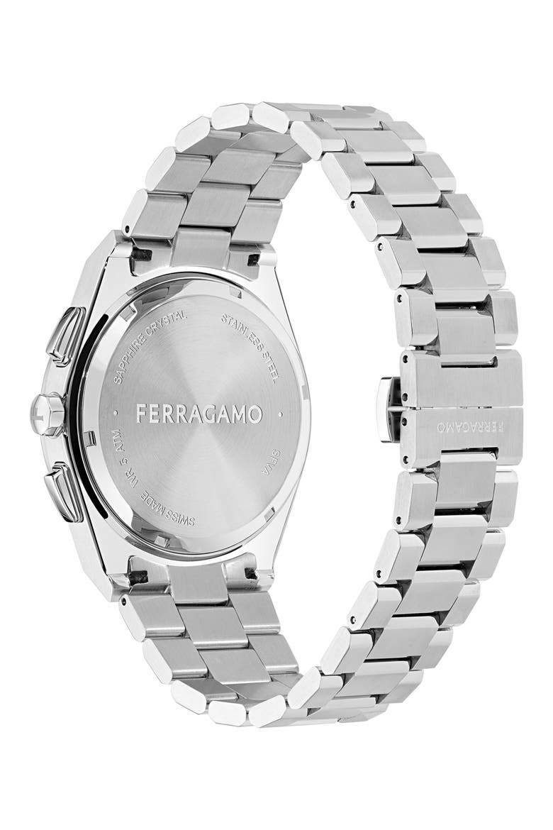 Vega Upper East Bracelet Chronograph Watch, 42mm, Alternate, color, STAINLESS STEEL