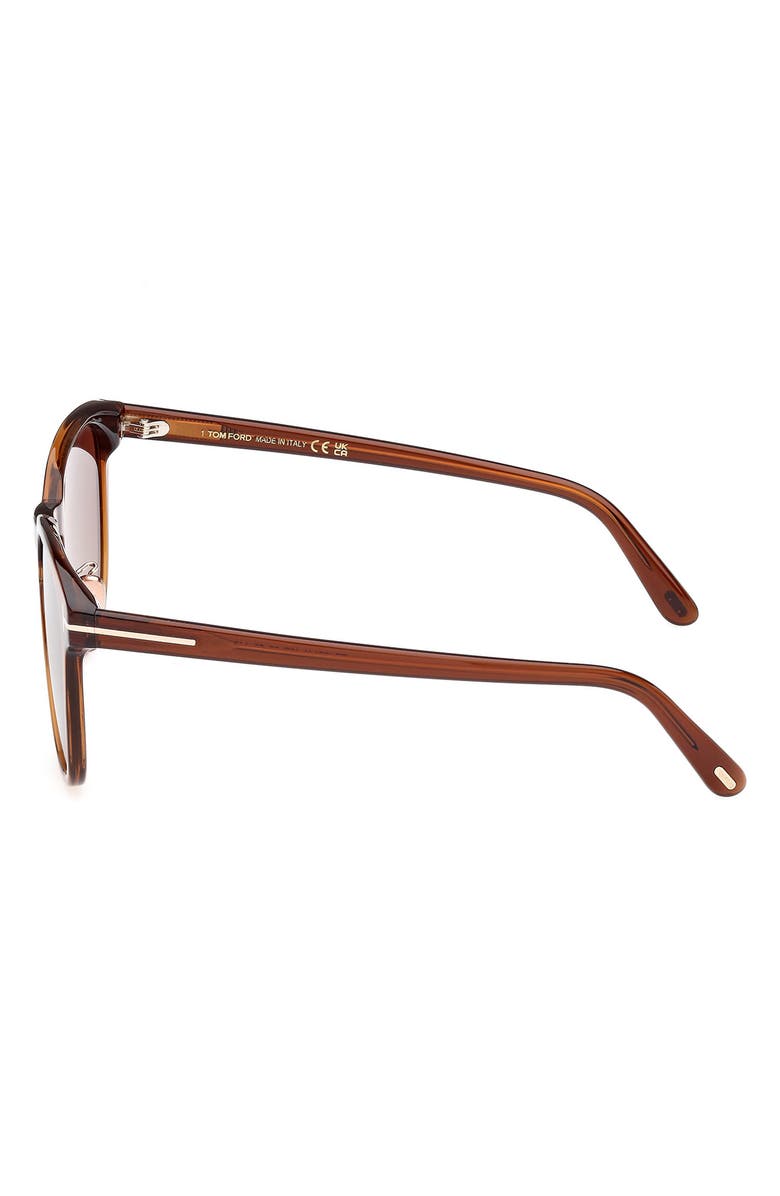 TOM FORD 56mm Gradient Round Sunglasses, Alternate, color, Light Brown / Gradient Brown