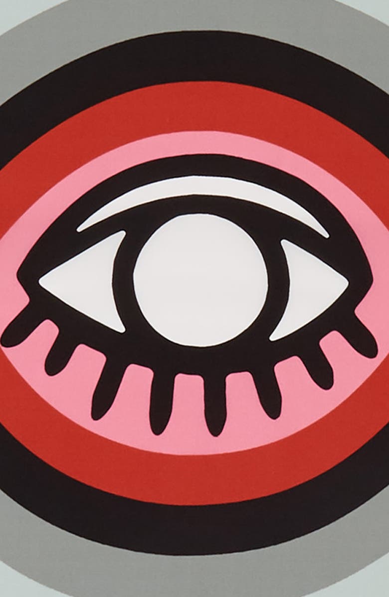 Rebecca Minkoff Evil Eye Square Silk Scarf, Alternate, color, 