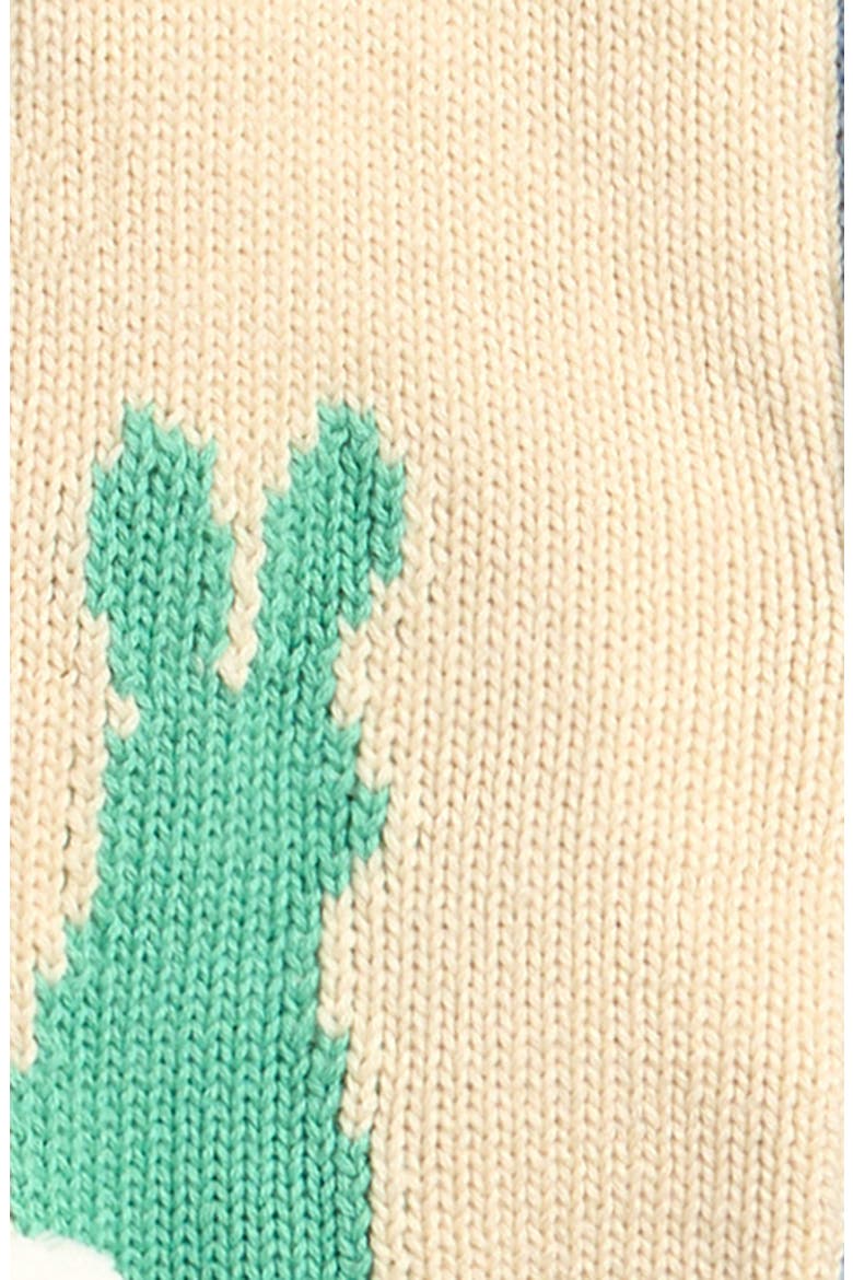 Kids' Bunny Intarsia Cotton Cardigan, Alternate, color, CREAM MULTI