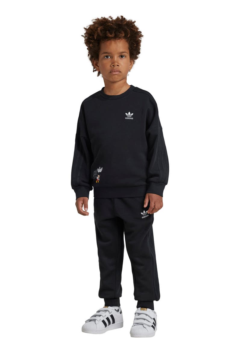 x Disney Kids' Mickey Mouse Sweatshirt & Joggers Set, Alternate, color, BLACK