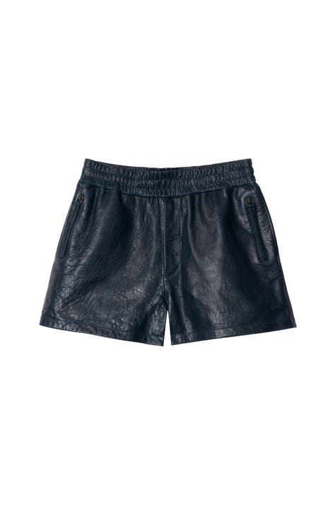 By online Chance designer genuine leather shorts