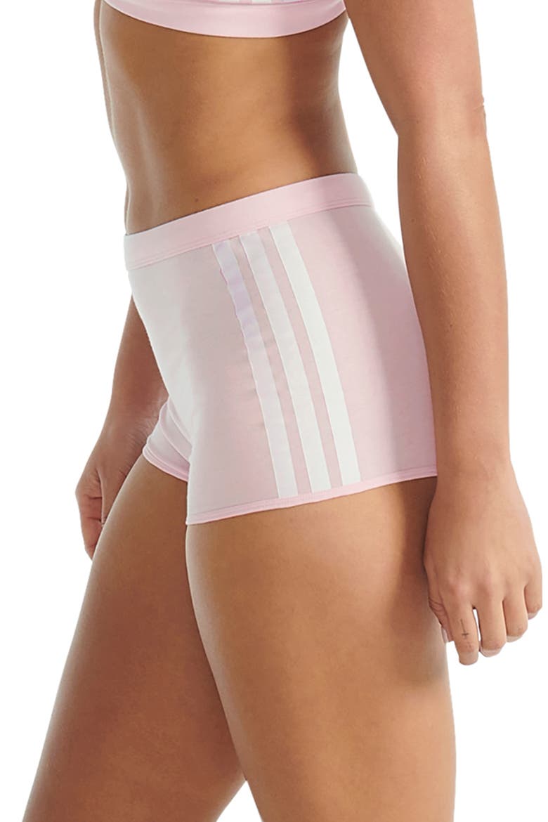 3-Stripes Boyshorts, Alternate, color, CLEAR PINK