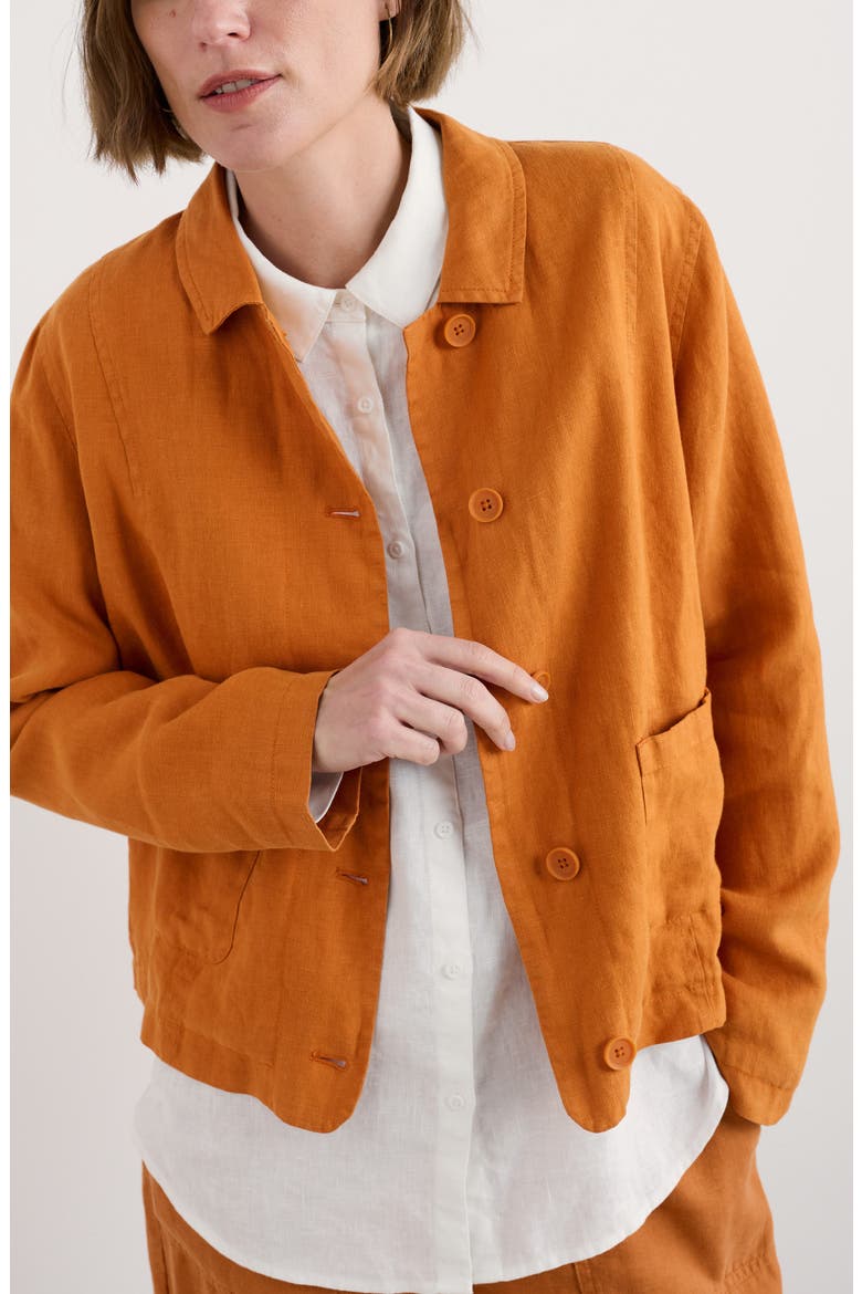 Arame Linen Jacket, Main, color, CUMIN