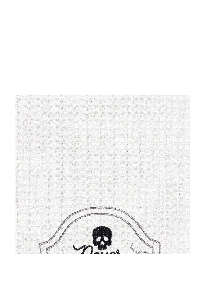 Never Trust The Living Headstone Towel, Alternate, color, Black