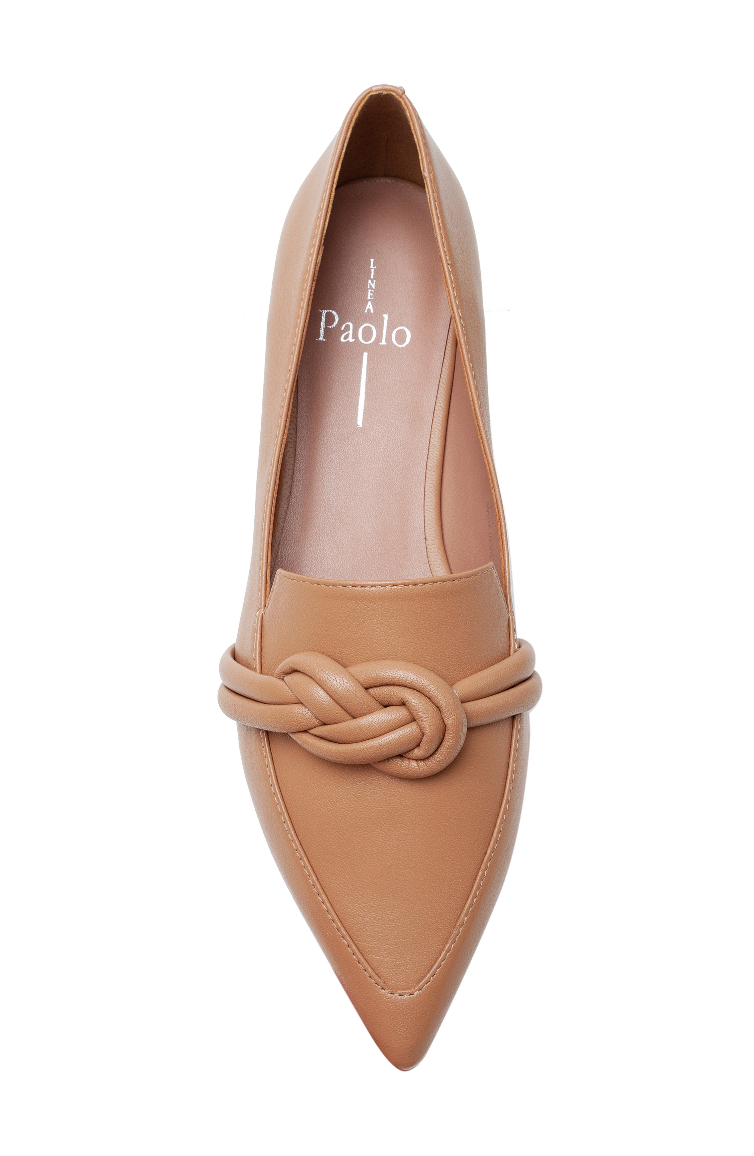 Linea Paolo Marais Pointed Toe Flat, Alternate, color, Desert