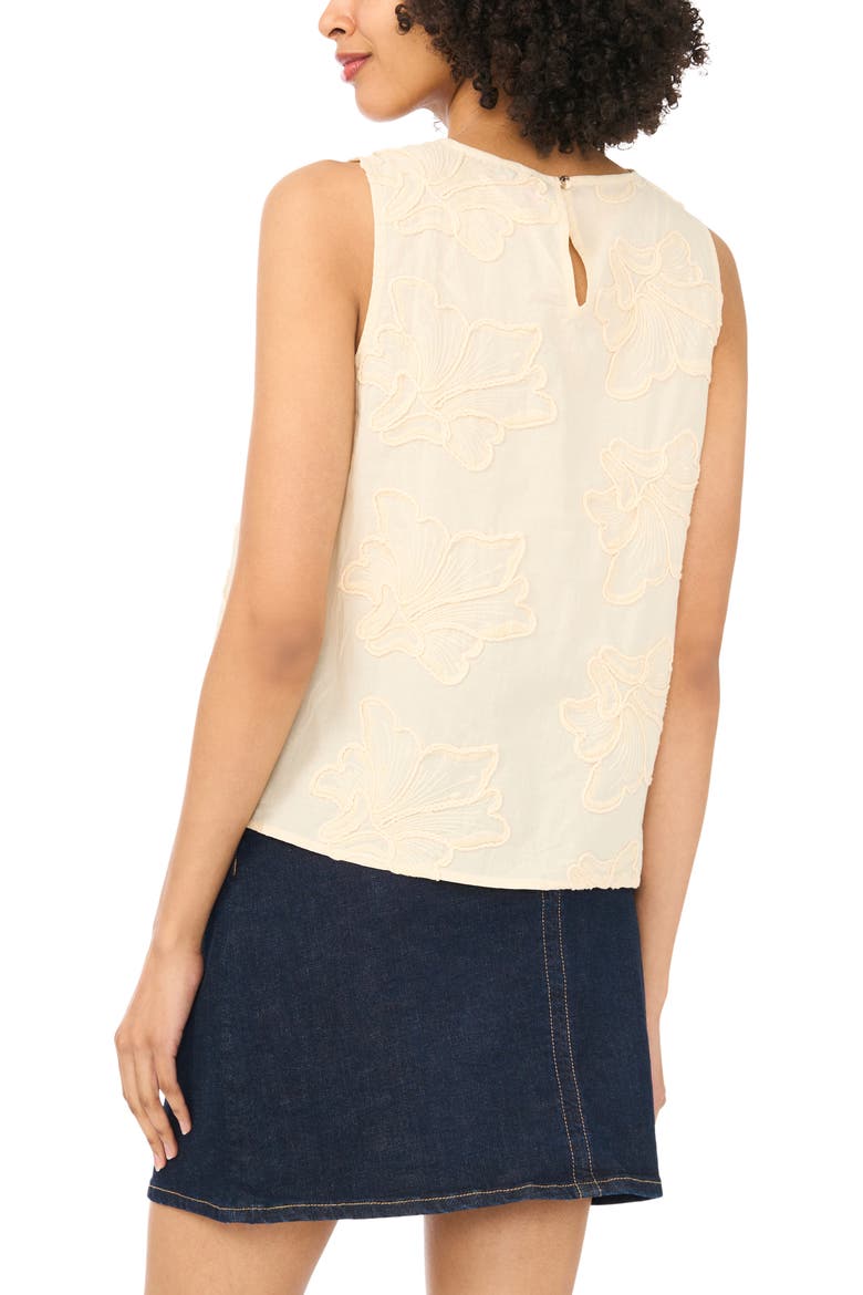 Floral Boxy Sleeveless Top, Alternate, color, SAND DRIFT