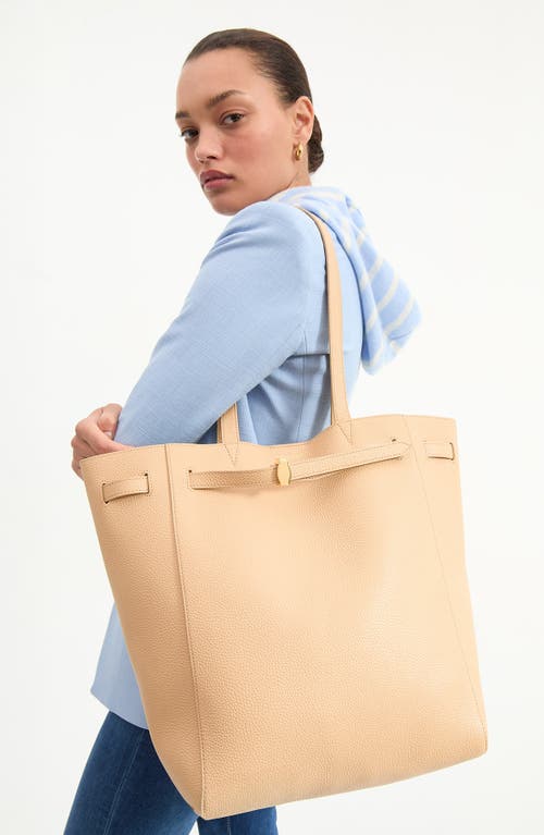 Shop Veronica Beard Dash Leather Tote In Sand