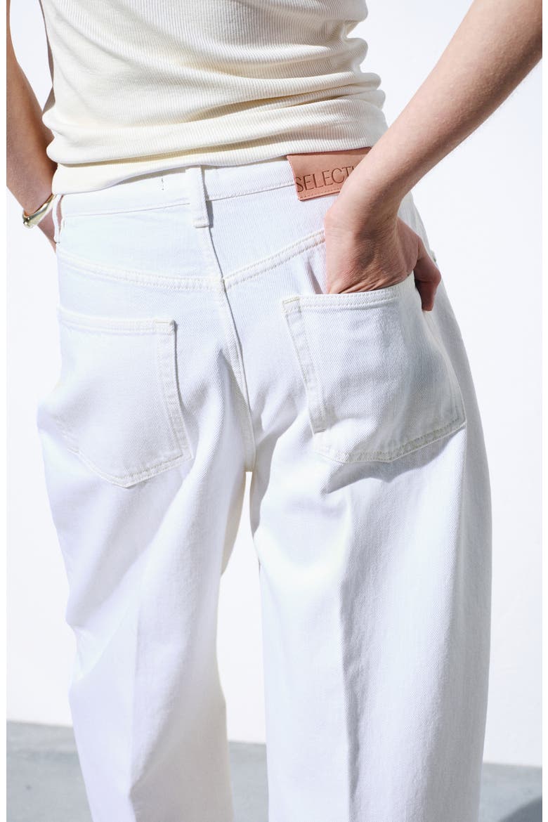 High Waist Balloon Jeans, Alternate, color, OFF WHITE