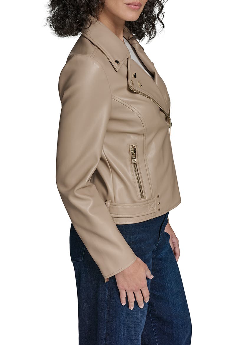 Moto Jacket With Charm Studs, Alternate, color, LATTE
