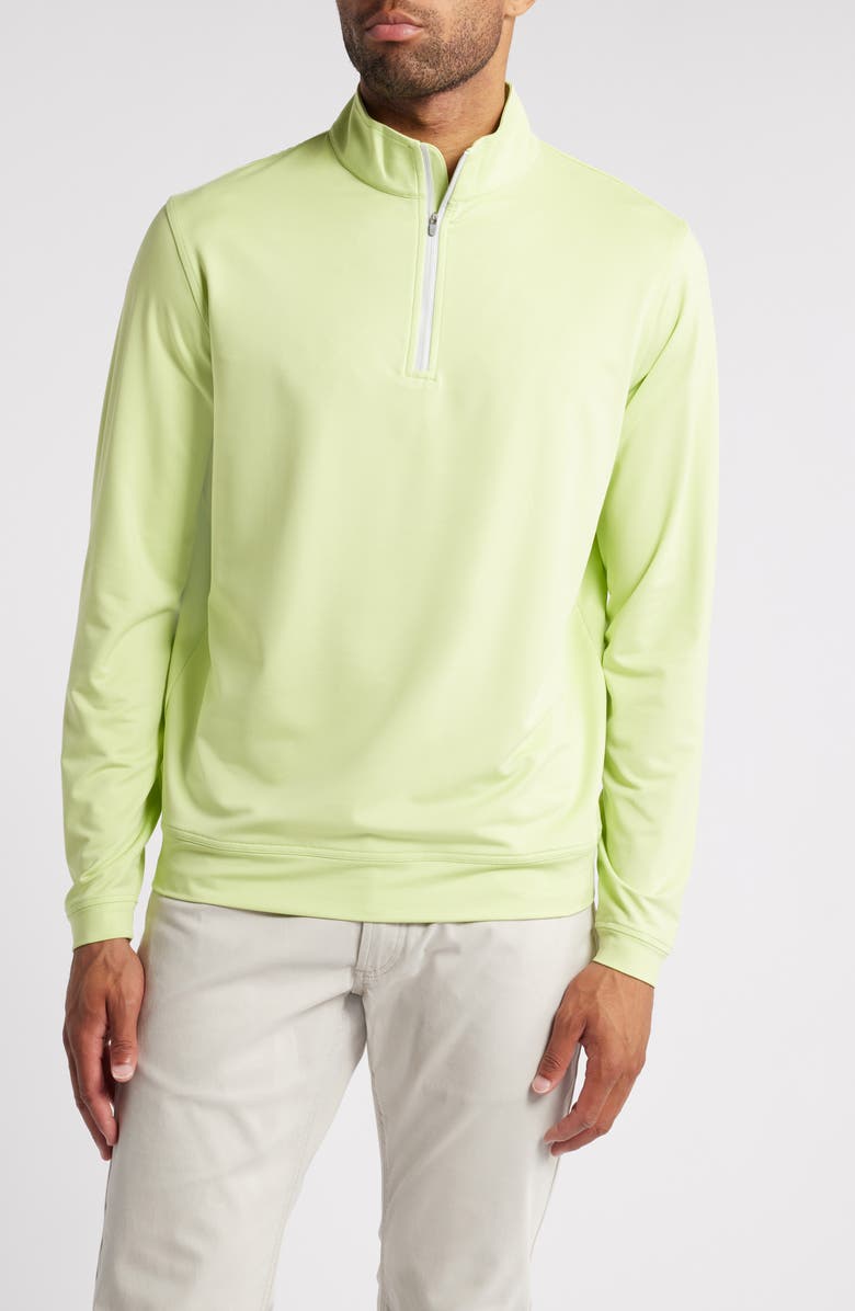 Peter Millar Perth Mélange Performance Quarter Zip Pullover, Main, color, 